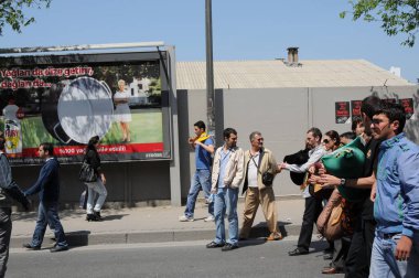 25 Nisan 2010 İstanbulturkey.Protestocular hidroelektrik santrallerine karşı mücadele ediyor.
