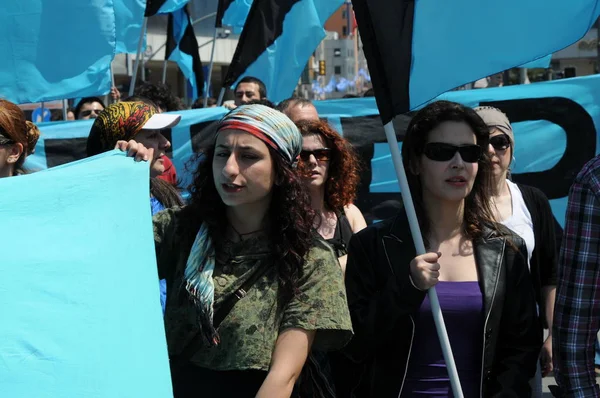 Avril 2010 Istanbulturquie Les Manifestants Luttent Contre Les Centrales Hydroélectriques — Photo