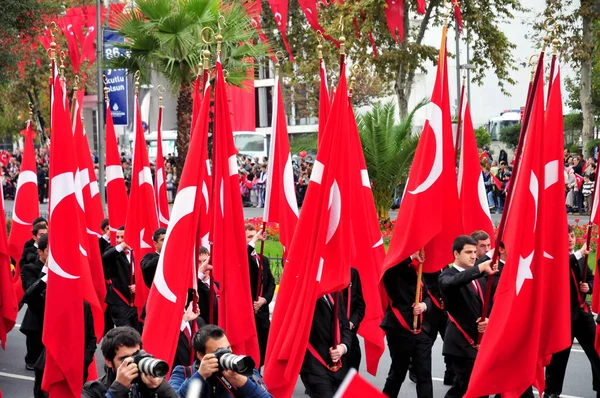 Oktober 2009 Istanbul Oktober Jedes Jahres Feiert Die Türkei Cumhuriyet — Stockfoto