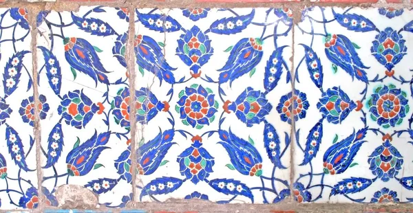 Azulejos Iznik Antigua Época Otomana Los Azulejos Fueron Decorados Por —  Fotos de Stock