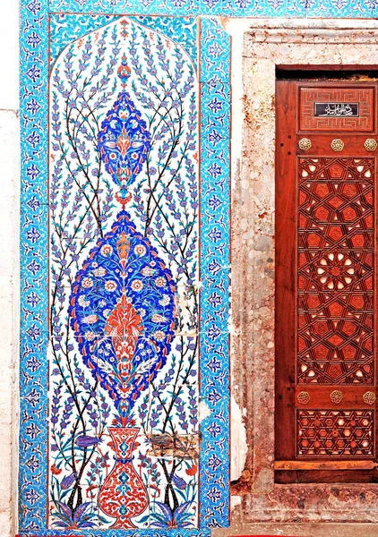 Iznik Piastrelle Epoca Ottomana Antica Piastrelle Sono State Decorate Maestri — Foto Stock