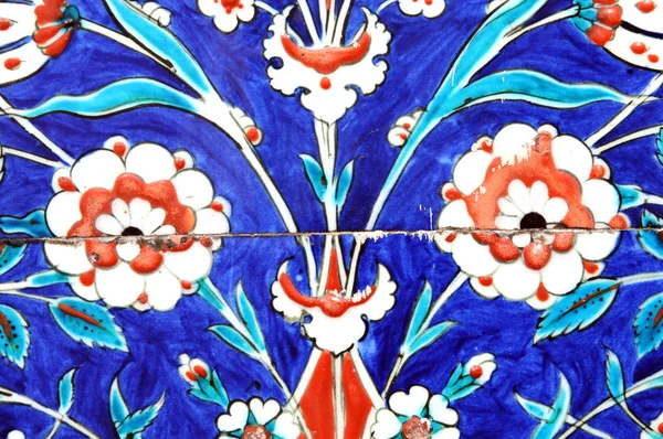 Telha Iznik Antiga Era Otomana Telhas Foram Decoradas Por Mestres — Fotografia de Stock