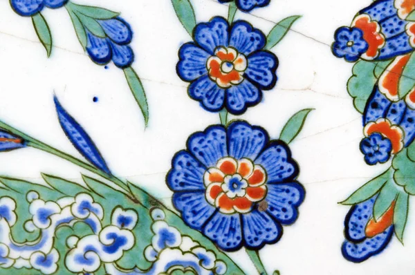 Iznik Piastrelle Epoca Ottomana Antica Piastrelle Sono State Decorate Maestri — Foto Stock