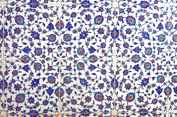 Azulejos Iznik Antigua Época Otomana Los Azulejos Fueron Decorados Por — Foto de Stock