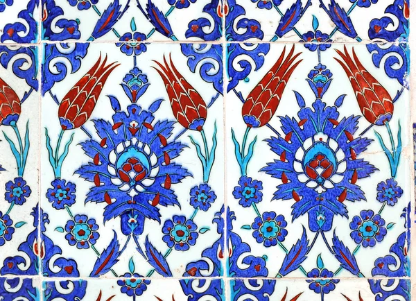 Azulejos Iznik Antigua Época Otomana Los Azulejos Fueron Decorados Por — Foto de Stock