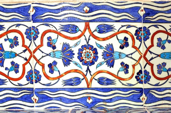 Iznik Tile Ancient Ottoman Era Tiles Were Decorated Master Artisans — Stock Photo, Image