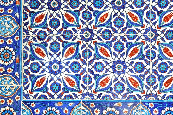 Azulejos Iznik Antigua Época Otomana Los Azulejos Fueron Decorados Por — Foto de Stock