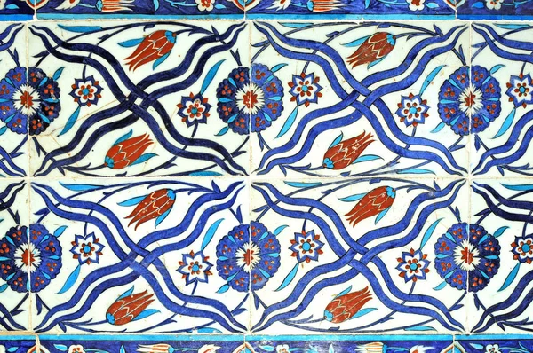 Telha Iznik Antiga Era Otomana Telhas Foram Decoradas Por Mestres — Fotografia de Stock