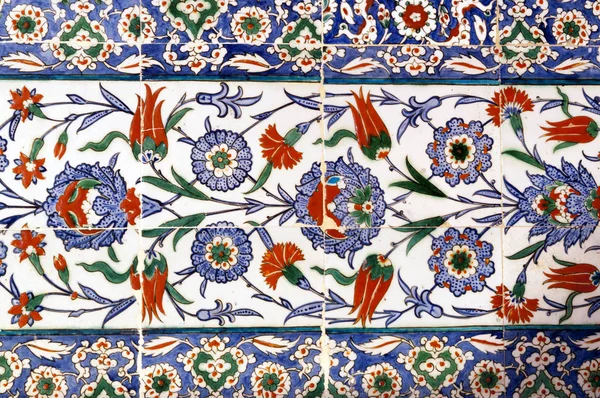 Azulejos Iznik Antigua Época Otomana Los Azulejos Fueron Decorados Por — Foto de Stock