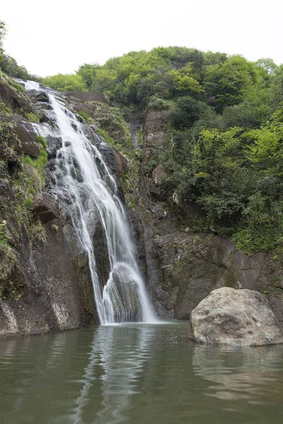 Cascada Agaran Única Cascada Rize Que Está Fantásticamente Ubicada Arroyo — Foto de Stock