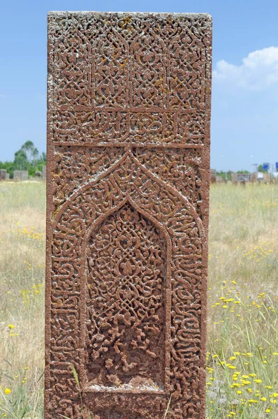 Červenec 2012 Bitlis Turecko Náhrobní Kameny Ahlat Jsou Proslulé Svými — Stock fotografie