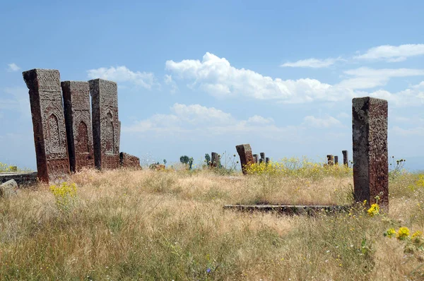 2012 Bitlis トルコ アーラットの墓石は そのディメニソンとデザインで有名です 墓地はセルクル時代に残り ユネスコの世界遺産に登録されています — ストック写真