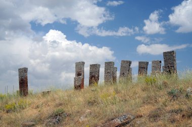 09 Temmuz 2012 Bitlis Türkiye.Ahlat Mezar Taşları, dimenison ve tasarımıile ünlüdür. Mezarlık Selçuklu dönemine ait kalıntılar unesco dünya mirası listesine alındı. 