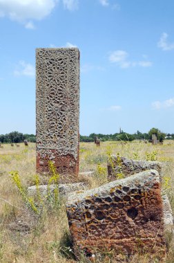 09 Temmuz 2012 Bitlis Türkiye.Ahlat Mezar Taşları, dimenison ve tasarımıile ünlüdür. Mezarlık Selçuklu dönemine ait kalıntılar unesco dünya mirası listesine alındı. 