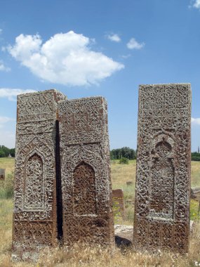 09 Temmuz 2012 Bitlis Türkiye.Ahlat Mezar Taşları, dimenison ve tasarımıile ünlüdür. Mezarlık Selçuklu dönemine ait kalıntılar unesco dünya mirası listesine alındı. 