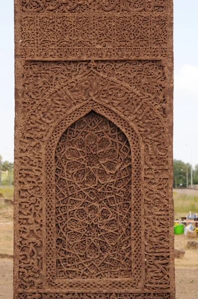 Temmuz 2012 Bitlis Türkiye Ahlat Mezar Taşları Dimenison Tasarımıile Ünlüdür — Stok fotoğraf