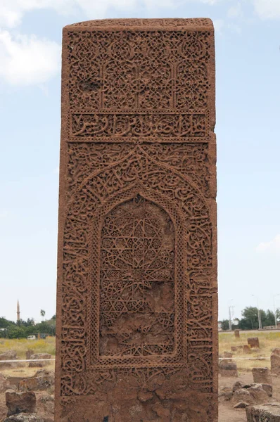 Červenec 2012 Bitlis Turecko Náhrobní Kameny Ahlat Jsou Proslulé Svými — Stock fotografie