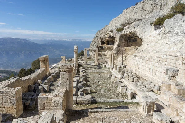 Monasterio Alahan Complejo Edificios Del Siglo Situado Las Montañas Isauria — Foto de Stock