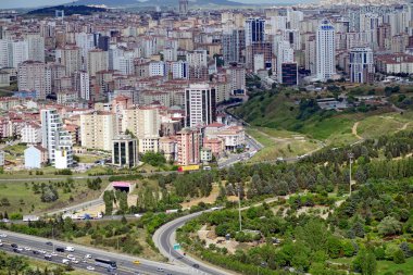 16 Mayıs 2014 İstanbul.Ataşehir ilçesinin havadan görünümü.
