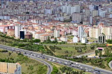 16 Mayıs 2014 İstanbul.Ataşehir ilçesinin havadan görünümü.