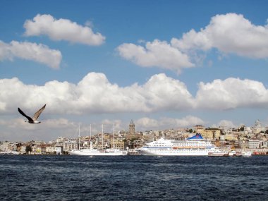9 Eylül 2009 İstanbul.Cruise gemileri İstanbul Limanı'nda.                            