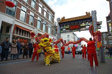 09 Şubat 2013 Den Haag Hollanda'da Lahey Holland.Chinese Yeni Yıl kutlaması.