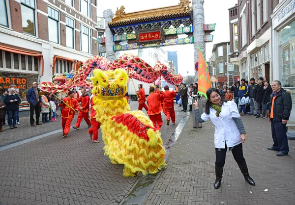 Şubat 2013 Den Haag Hollanda Lahey Holland Chinese Yeni Yıl — Stok fotoğraf