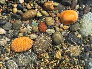 Deniz kenarındaki çakıllar.