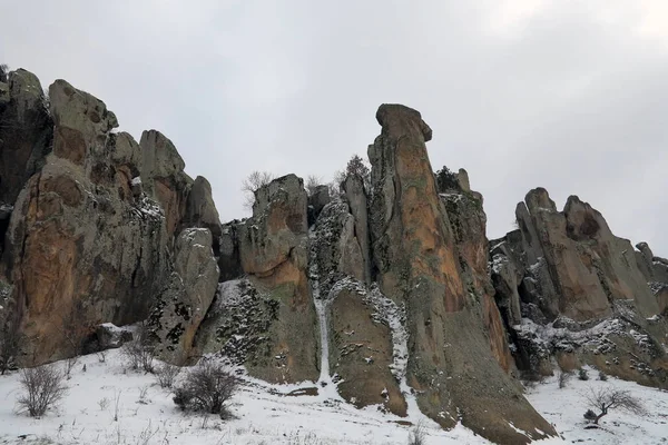 Les Anciens Phrygiens Mystérieux Anatolie Habitaient Autrefois Cette Vallée Rocheuse — Photo