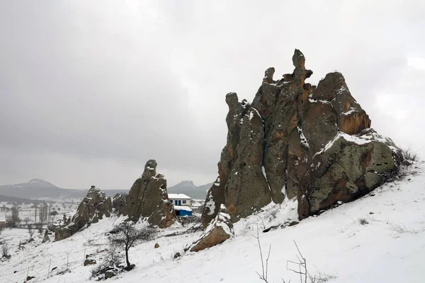 Anatoliens Geheimnisvolle Antike Phryger Bewohnten Einst Dieses Felsen Gehauene Tal — Stockfoto