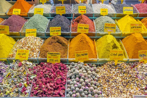 Algún Tipo Especias Coloridas Spice Bazaar Misir Carsisi Estambul Turquía — Foto de Stock