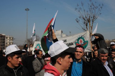 26 Şubat 2012 İstanbul Türkiye.Taksim Meydanı'nda Hocalı trajedisini protesto eden protestocular Azerbaycan'da Ermeniler tarafından yaşandı..