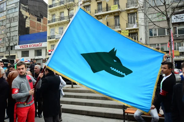 Febrero 2014 Istanbul Turkey Los Manifestantes Están Plaza Taksim Protestando — Foto de Stock