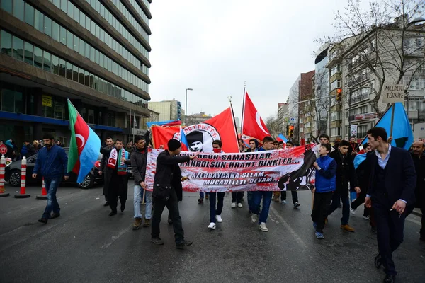 Febrero 2014 Istanbul Turkey Los Manifestantes Están Plaza Taksim Protestando —  Fotos de Stock