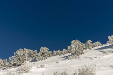 Dağlar karla kaplı. Arka plan için.