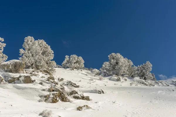 Montañas Cubiertas Nieve Para Fondo — Foto de Stock