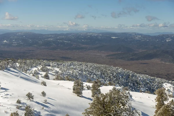 Dağlar karla kaplı. Arka plan için.