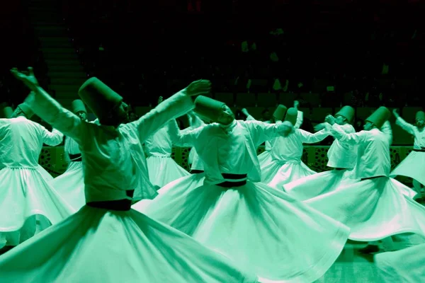 Mars 2015 Konya Turkiet Sufi Virvlande Form Sama Eller Fysiskt — Stockfoto