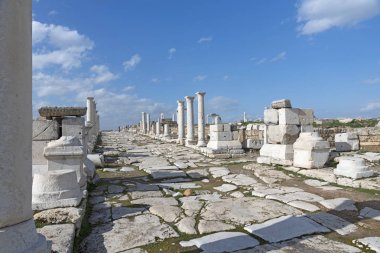24 Ocak 2015 Denizli.Laodiceia, Daha sonra Roma Eyaleti Frigya Pacatiana'sı olan Karya ve Lidya'nın Helenistik bölgelerinde yer aldı. Şu anda modern Denizli şehrinin yakınında yer almaktadır.