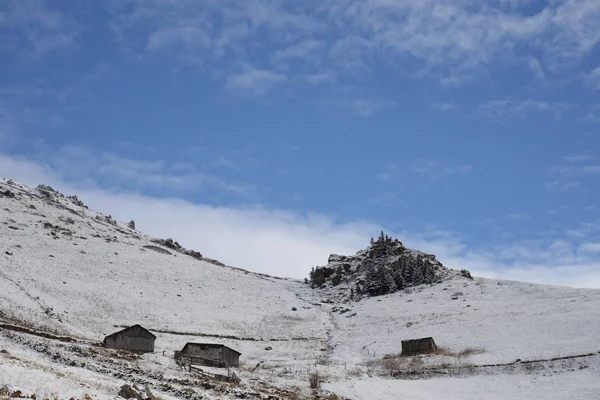 Winter Het Plateau Van Macka District Provincie Trabzon Turkije — Stockfoto