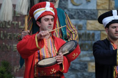 05 Mayıs 2009 Bursa Türkiye.Osmanlı Askeri Bandosu Mehter, Türk Silahlı Kuvvetleri'nin bir parçası olan Mehter Bölük'ü olarak Türkiye'de özel günlerde çalıyor..