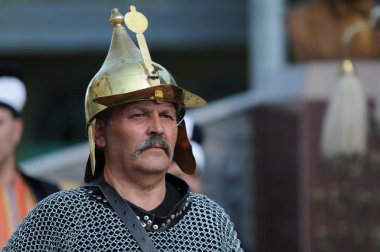 05 Mayıs 2009 Bursa Türkiye.Osmanlı Askeri Bandosu Mehter, Türk Silahlı Kuvvetleri'nin bir parçası olan Mehter Bölük'ü olarak Türkiye'de özel günlerde çalıyor..
