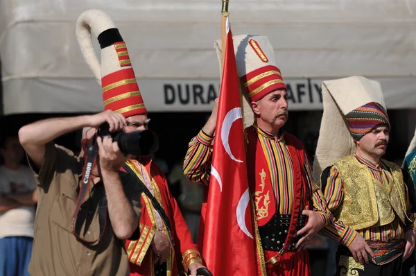 Május 2009 Bursa Törökország Oszmán Katonai Band Mehter Továbbra Játszik — Stock Fotó