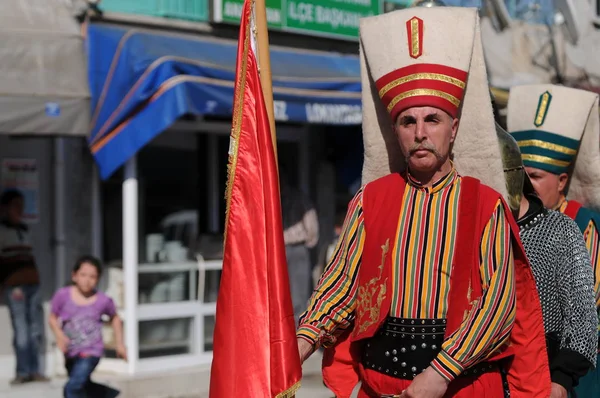 Május 2009 Bursa Törökország Oszmán Katonai Band Mehter Továbbra Játszik — Stock Fotó