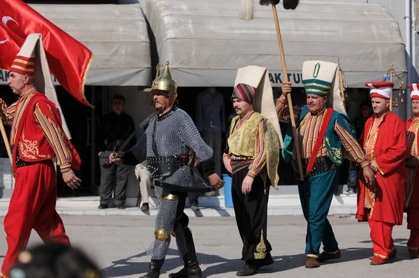 Május 2009 Bursa Törökország Oszmán Katonai Band Mehter Továbbra Játszik — Stock Fotó