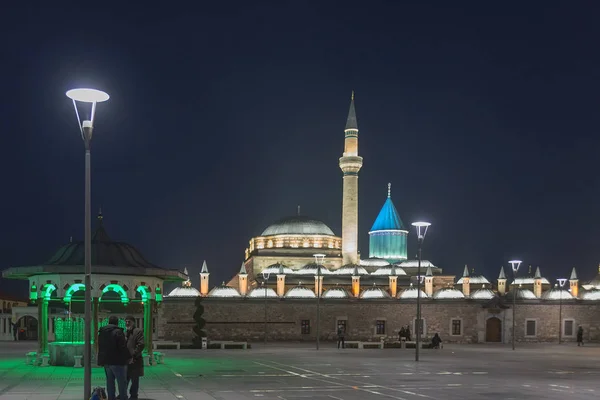 Február 2019 Konya Törökország Mecset Mevlana Celaleddin Rumi Volt Anatóliai — Stock Fotó