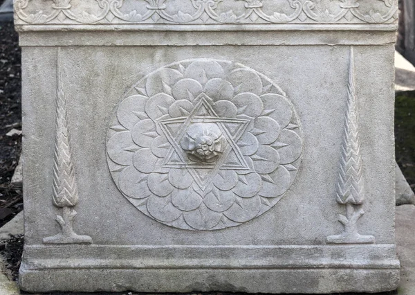 Detalhe Uma Pedra Tumular Era Otomana Istambul Turquia — Fotografia de Stock