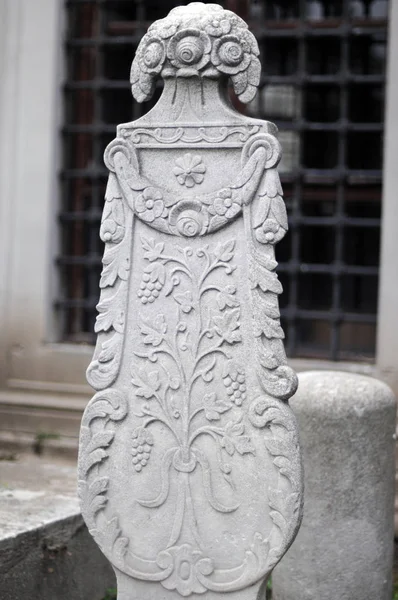 Pedras Tumulares Permaneceram Era Otomana Cada Feito Por Mármore Flor — Fotografia de Stock