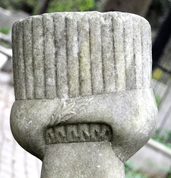 Pedras Tumulares Permaneceram Era Otomana Cada Feito Por Mármore Flor — Fotografia de Stock