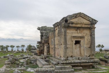 Hierapolis Antik Kenti kalıntıları.Pamukkale,Denizli Türkiye